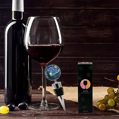 Van Gogh Starry Night Wine Bottle Stopper In Gift Box Perfect For House • $15.99