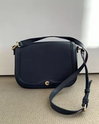 Blue Leather Oroton Handbag  • $140