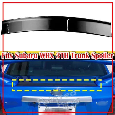 ! 08-14 Painted Black Fits Subaru Wrx 3rd 4dr Sedan Sti Trunk Boot Spoiler Under • $109