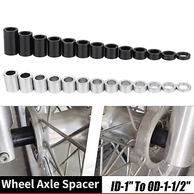 13 Pcs Aluminum Wheel Axle Spacer Kit ID 25mm OD 1 1/2  For Harley Touring Dyna • $27.98