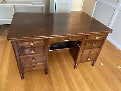 Vintage Antique Secretary Desk Hide Away Top Mahogany Table • $1250