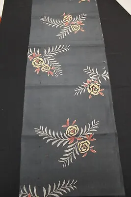 F-192 Antique Meisen Silk Kimono Fabric - Roses - 14  X 54    • $14.99