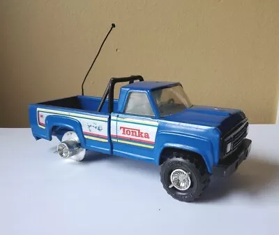 Vintage 1970s Steel Metal Tonka Square Body Toy Blue Truck No Back Tires  • $32.95