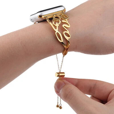 $42.68 • Buy For Apple Watch Strap 7 SE 6 5 Ladies Stainless Steel Bands Bracelet Wristband