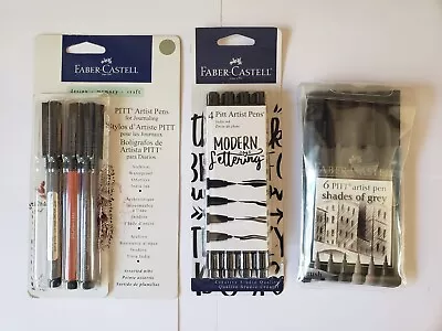 Faber-Castell PITT Artist Pens - Black Grey Brown Sanguine - Brush Calligraphy • $17.99