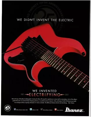 2012 IBANEZ RG 25th Anniversary Electric Guitar Hot Pink Magazine Ad  • $8.95