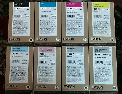 2021/2023 Set 8 EPSON T6031 T6032 T6033 T6034 T6035 T6036 T6037 T6039 INK 7880 • $619.88