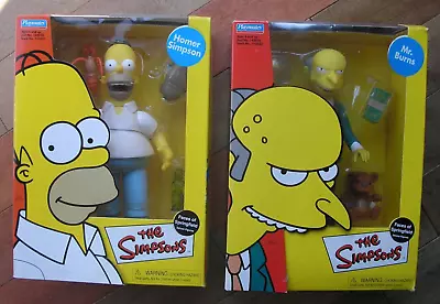 Simpsons Faces Of Springfield Homer Simpson Mr. Burns Deluxe Figure Playmates • $49.99