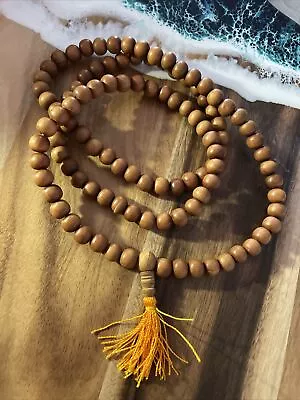 BUDDHIST Prayer Beads Mala 108 Tibetan SANDALWOOD Meditation Necklace Bracelet • $19.99