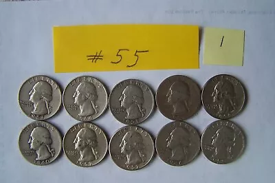  90% Silver Washington Quarters 59 Coins Total • $260