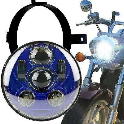 LED Projection Headlight Kit For Honda VTX 1300 1800 C/N/R/S/T Blue Plug N' Play • $129.99