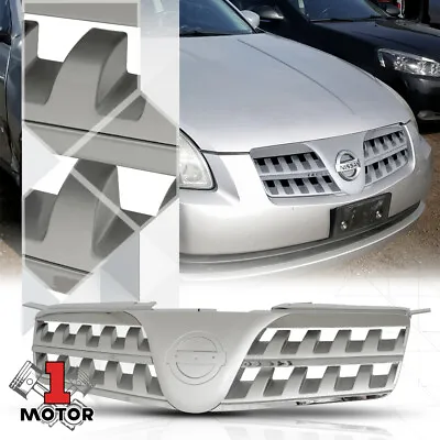 For 2004-2006 Nissan Maxima {X-MESH} Silver ABS Front Upper Bumper Grille/Grill • $44.99