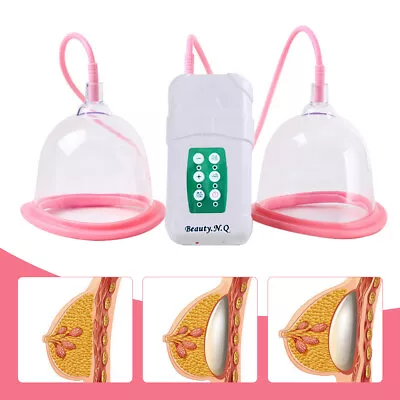 $28 • Buy Vacuum Therapy Suction Cups Women Electric Breast Enlargement Pump Massager