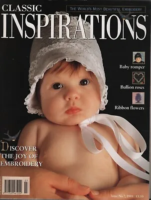 CLASSIC INSPIRATIONS Beautiful Embroidery Magazine #7 1995 Vintage • £9.99