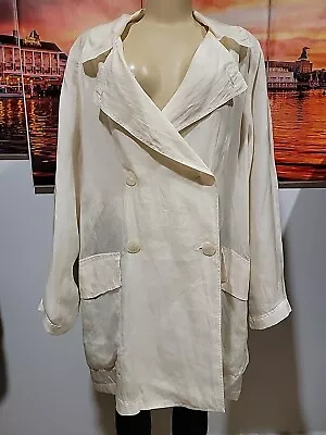 Go》Girl Size M Silk Hong Kong Vintage Long Line Oversized Lightweight Jacket #6 • $49.10