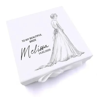 Personalised To My Beautiful Bride Wedding Gift Keepsake Memory Box UV-17 • £14.99