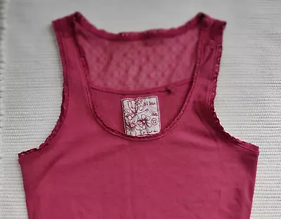 BNWOT Gorgeous Fat Face Vest T Shirt Top 12 Pink Cotton • £5.50