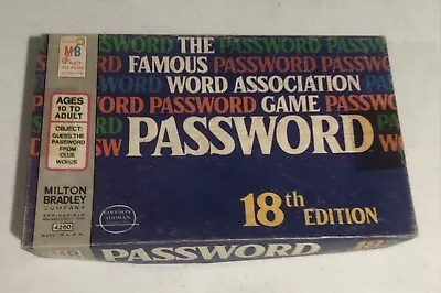 Vintage 1978 Milton Bradley Password Board Game 18th Edition                     • $4.99