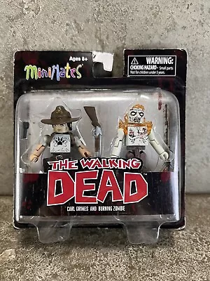 Walking Dead Minimates Series 6 Carl Grimes & Burning Zombie. Blemished Package • $15