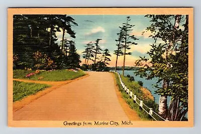 Marine City MI-Michigan General Greetings From Marine City Vintage Postcard • $7.99