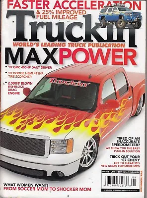 Truckin'  Magazine Vol 34 # 8 2008  Monster Truck  Chevy Max Power  !   /b6 • $9.50