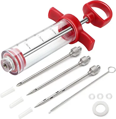 Food Marinade Meat Injector Flavor Syringe Beef Poultry Turkey Chicken BBQ • $13.87