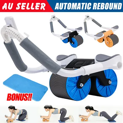 Plank Elbow Ab Abdominal Roller Wheel For Core Trainer Support Automatic Rebound • $29.45