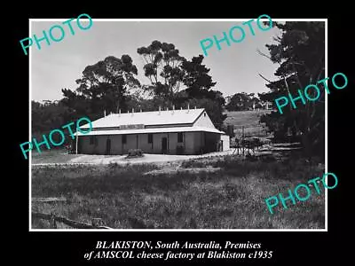 OLD 8x6 HISTORIC PHOTO OF BLAKISTON SA THE AMSCOL CHEESE FACTORY 1935 • $9