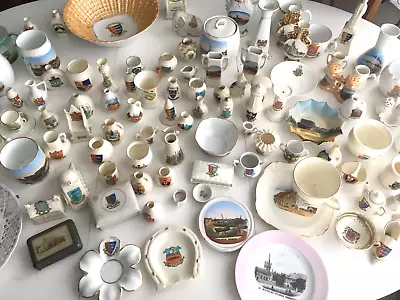 Crested Ware Large Joblot 100 Pieces.  Mostly Suffolk Norfolk Inc. Edith Cavell • £15