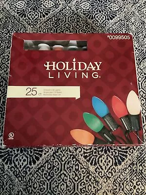 C-9 Multi-Colored Lights Holiday Living Smooth 25 Count NIB  New In Box • $16.87