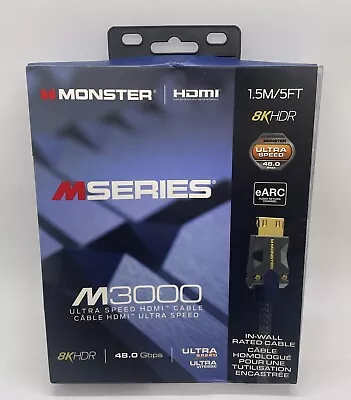 Monster M-Series 3000 Certified Premium 8K High Speed HDMI Cable - 2.1 4K 120Hz • $53.95