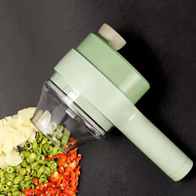 4 In 1 Mini Handheld Electric Vegetable Cutter Set Wireless Food Chopper Grinder • $27.99