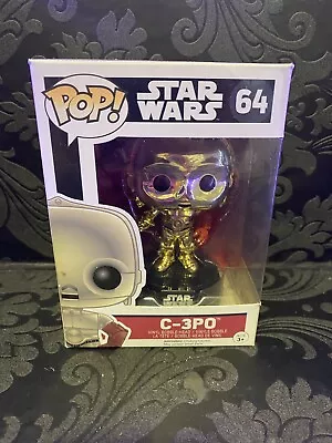 Funko Pop Vinyl Star Wars THE FORCE AWAKENS #64 C-3PO Red Arm Rare • $22.99