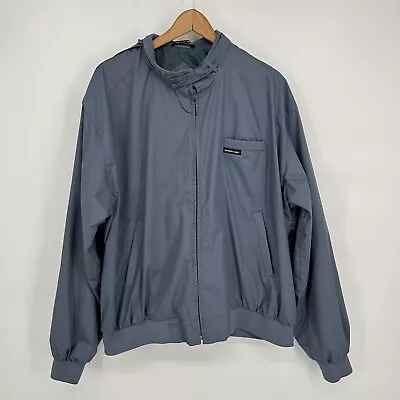 Members Only Jacket Mens Extra Large Long Blue Full Zip Cafe Racer Bomber • $20