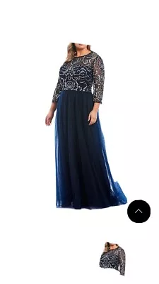 Mother Of The Bride Or Groom Dress Navy Blue Size 22 • $85