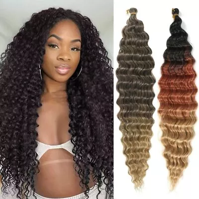 Water Wave Twist Crochet Hair Deep Wave Synthetic Braid Hair  American • $15.96