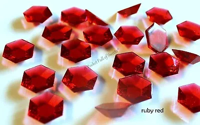 15 Edible Diamonds Cake Cupcake Decor Wedding Cake Topper Ruby Red Sugar Gems • $15.99