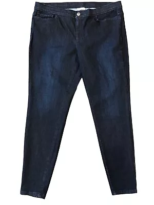 J Jill Jeans Women's 16 Blue Denim Leggings Skinny Stretch Pockets Tapered Dark • $19.99