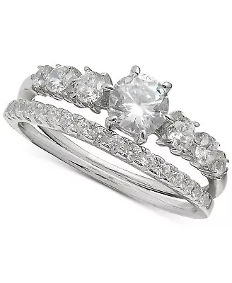 Ring Set Cubic Zirconia Engagement (3 Ct. T.w.) Size 8 MSRP $85 Charter Club • $12.99
