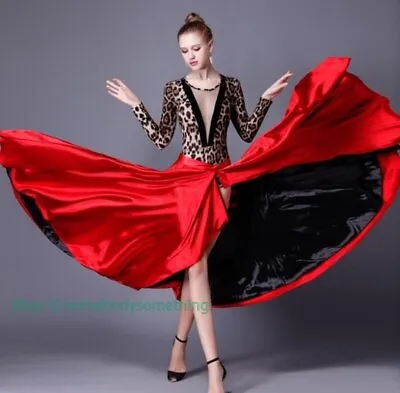 New Womens Latin Paso Doble Cloak Performance Costume Dance Dress Skirts Skirt • $46.03