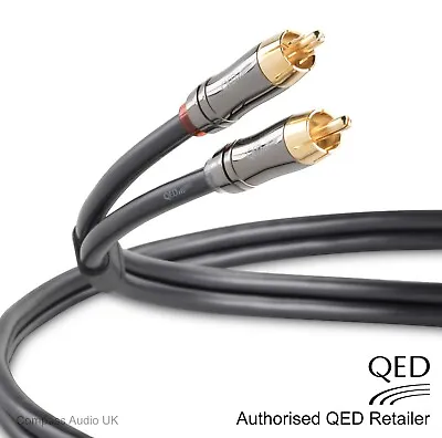 QED Performance AUDIO Graphite Stereo RCA Phono Interconnect Cable 0.6m 1m 3m • £25.95