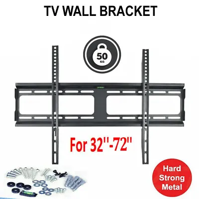 Tv Wall Bracket Mount Slim For 32 40 42 50 60 72 Inch Flat 3d Lcd Led Plasma • £8.19