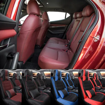$151.90 • Buy For Mazda3 Mazda6 CX-3 CX-5 Leather Car Seat Cover Full Set 5-Seat Front & Rear