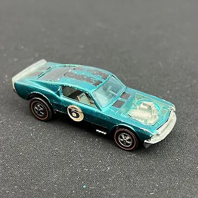 Vintage Hot Wheels Redlines Mustang Boss Hoss Aqua 1969 Mattel • $350