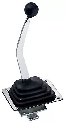 Mr Gasket Steel Floor Shifter Stick 9  Chrome Plated Black Knob For 51-73 Chevy • $153.95