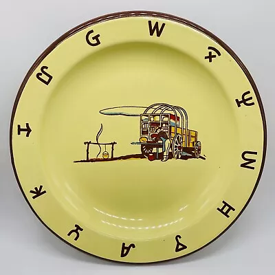 Vintage Monterrey Western Ware Dinner Plate Enameled Metal Chuckwagon 10.25” • $24.99