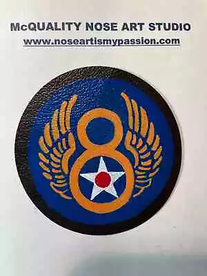 8TH AIR FORCE LEATHER PATCH With Border A2 B3 G1 JACKET AVG WWII B17 B24 P51 • $35