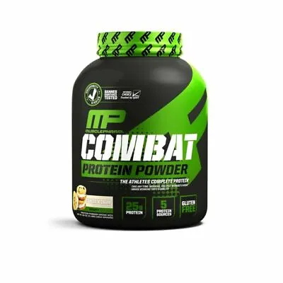 2 X MusclePharm Combat Protein Powder Cookies 'N' Cream 4 Lbs (1814 G) • $251.96