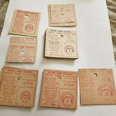 Vintage  Mallo Cup Play Money  Pkg Insert Cards - Redeemable For Candy Bars • $25