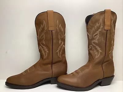 Nwot Mens Masterson Boot Co Cowboy Brown Boots Size 10.5 Ew • $39.99